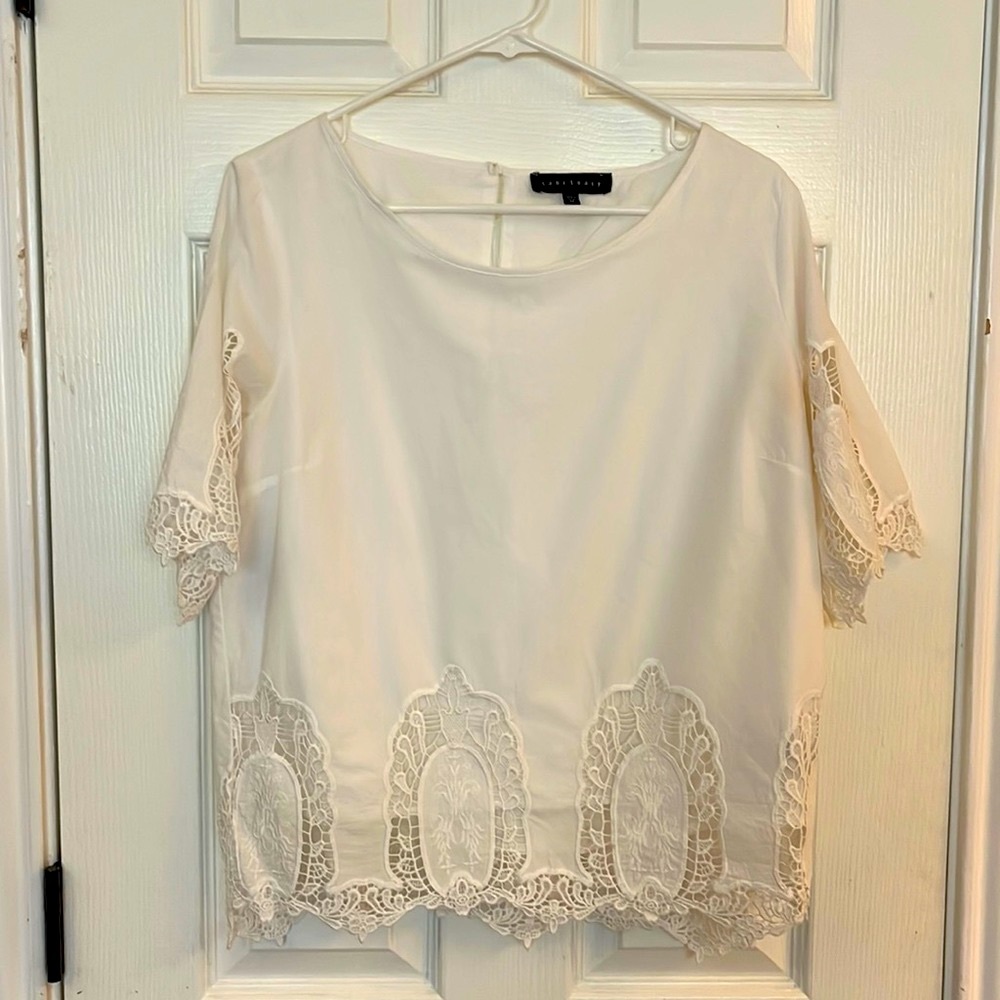 Sanctuary Lace Short Sleeve Blouse